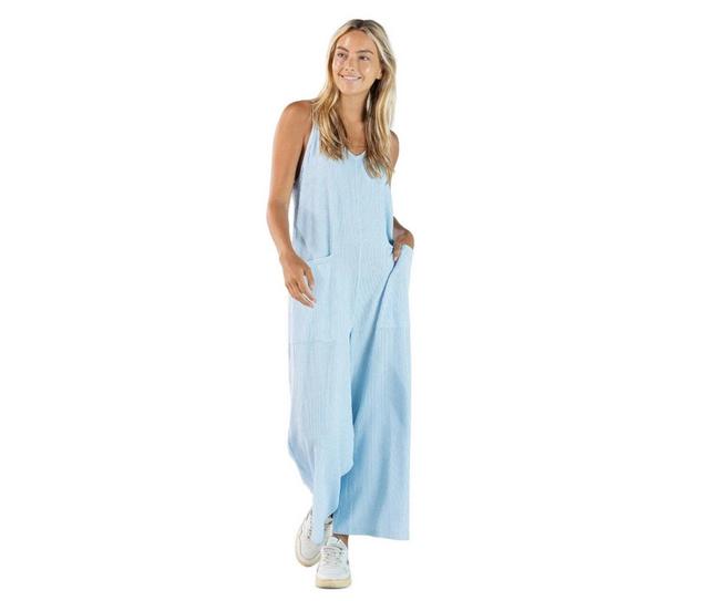 Simply Southern Corded Jumpsuit in TIDAL color