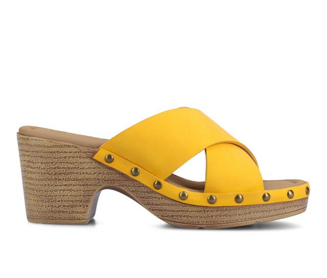 Women's Journee Collection Silvana Wedge Sandals in Mango color