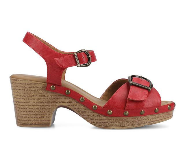 Women's Journee Collection Sisilia Sandals in Red color