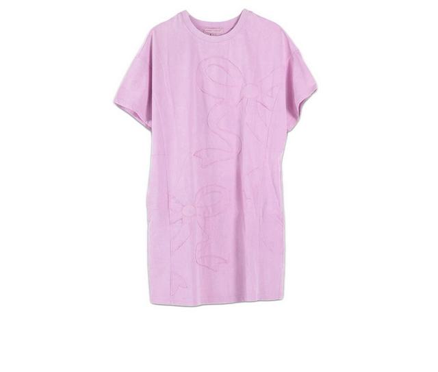 Simply Southern Washed Vintage Bow Dress in PINK color