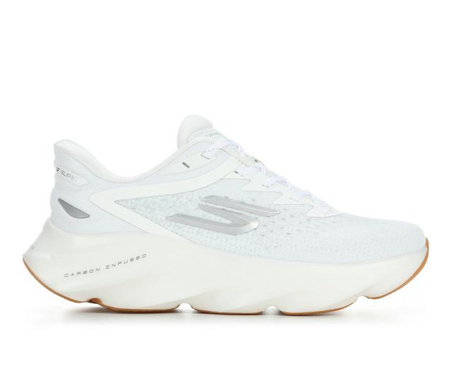 Women's Skechers Go 172215 Aero Burst Slip In Running Shoes in White/Gum color