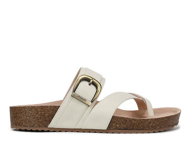 Women's Dr. Scholls Livia Footbed Sandals in Off White color
