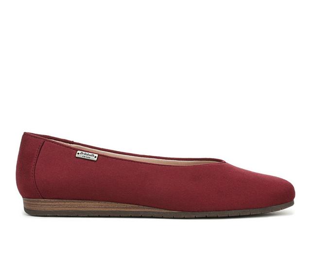 Women's Dr. Scholls Violet Flats in Burgundy color