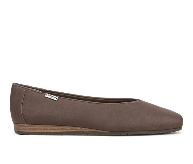 Women's Dr. Scholls Violet Flats in Dark Brown color