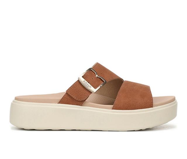 Women's Dr. Scholls Madison Cloud Slide Platform Sandals in Honey color