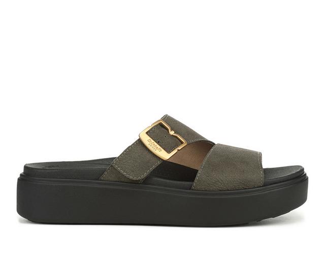 Women's Dr. Scholls Madison Cloud Slide Platform Sandals in Olive color