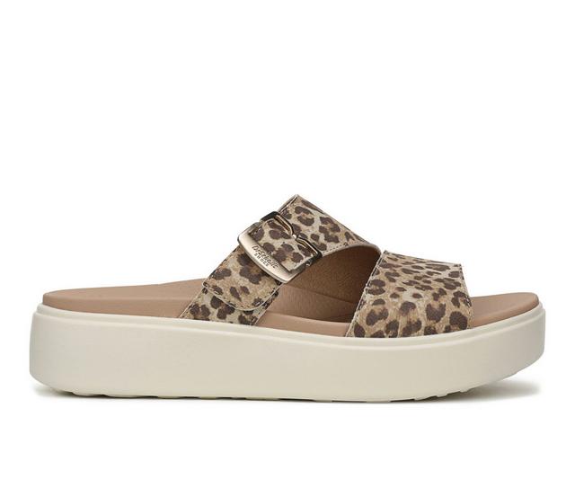 Women's Dr. Scholls Madison Cloud Slide Platform Sandals in Light Sand/Tan color