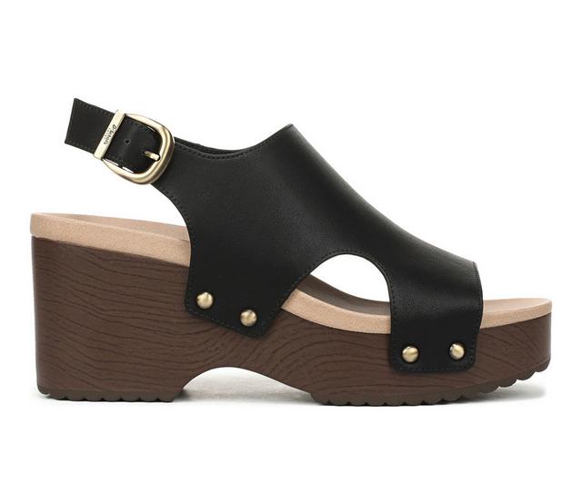 Women's Dr. Scholls Wrenlee Wedges in Black color