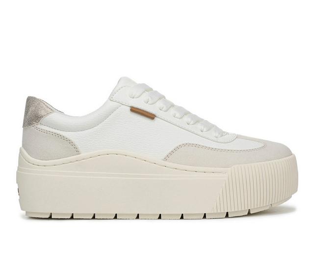 Women's Dr. Scholls Time Off Most Platform Sneakers in White/Birch color