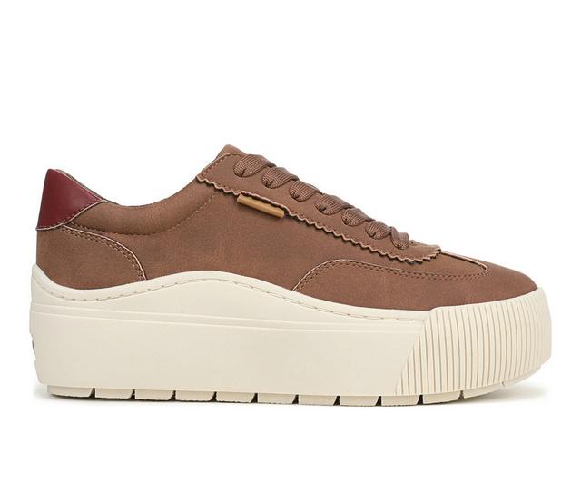Women's Dr. Scholls Time Off Most Platform Sneakers in Walnut Brown color