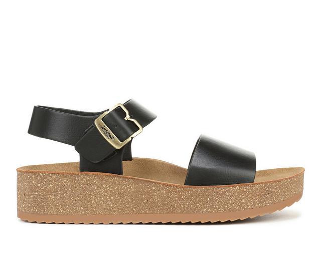 Women's Dr. Scholls Happy Lucky Platform Sandals in Black color