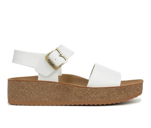 Women's Dr. Scholls Happy Lucky Platform Sandals in Bright White color
