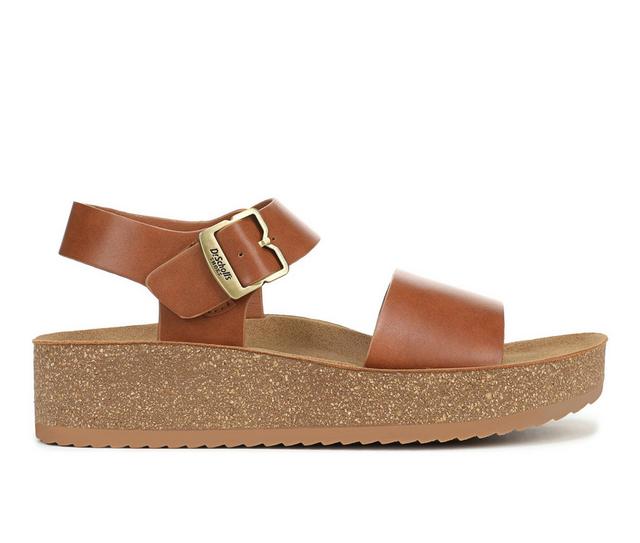 Women's Dr. Scholls Happy Lucky Platform Sandals in Honey color