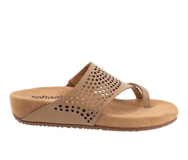 Women's Softwalk Blaine Perf Sandals in Beige color