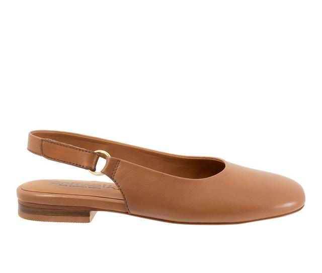 Women's Softwalk Katy Flats in Tan color