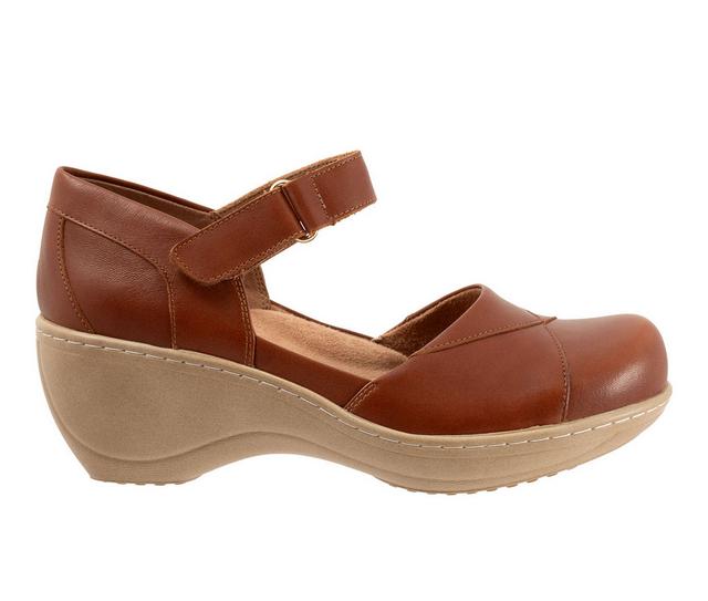 Women's Softwalk Miri Heeled Clogs in Luggage color