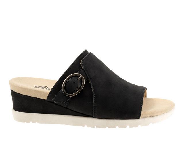 Women's Softwalk Newberry Wedges in Black color