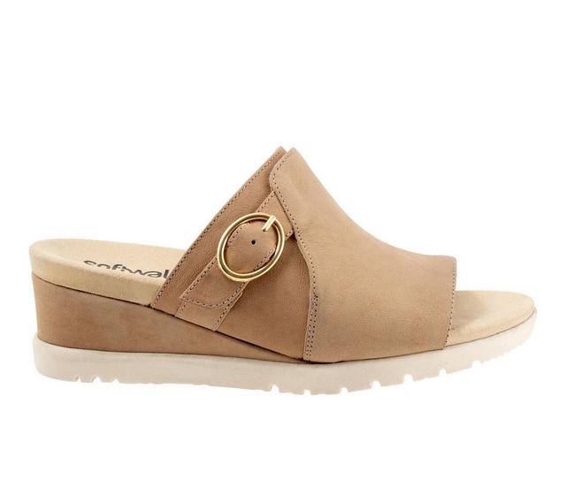 Women's Softwalk Newberry Wedges in Beige color