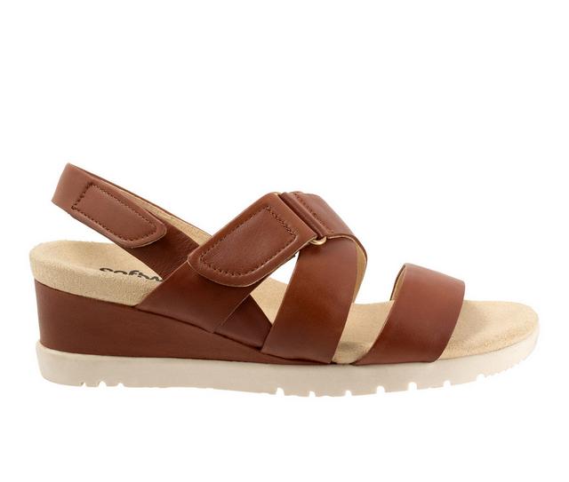 Women's Softwalk Novi Wedges in Luggage color