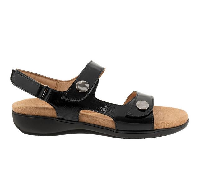 Women's Trotters Romi Metallic Sandals in Black color