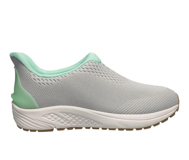 Women's Propet One Velocity Slip On Women's Sneakers in Grey/Mint color