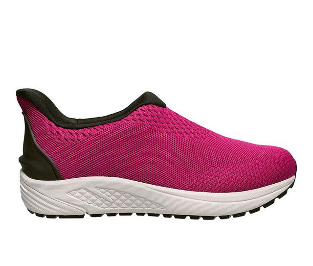 Women's Propet One Velocity Slip On Women's Sneakers in Fuchsia/Black color