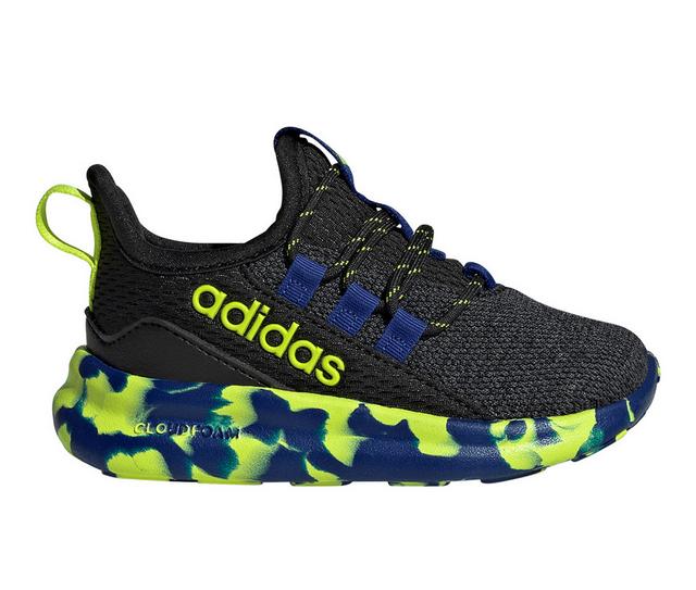 Boys' Adidas Toddler Lite Racer Adapt 8 Running Shoes in Black/Slime color