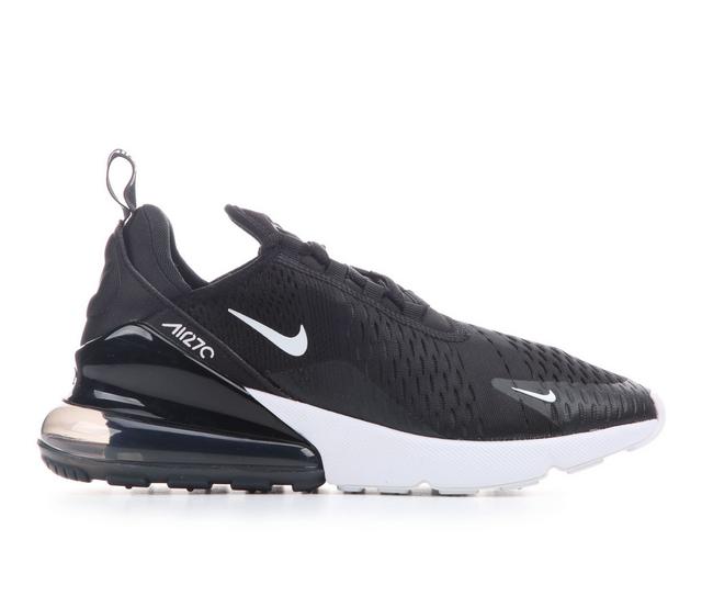 Women's Nike Air Max 270 Sneakers in Black/White 001 color