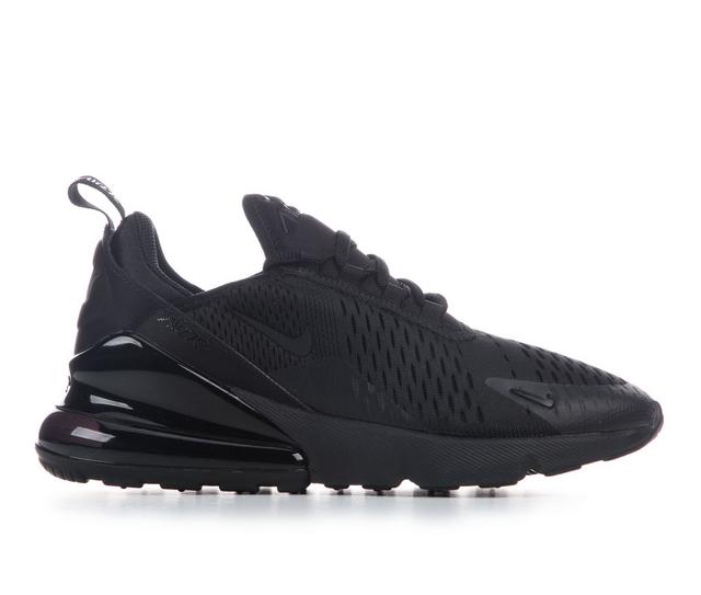 Kids' Nike Air Max 270 Running Shoes in Black/Black color