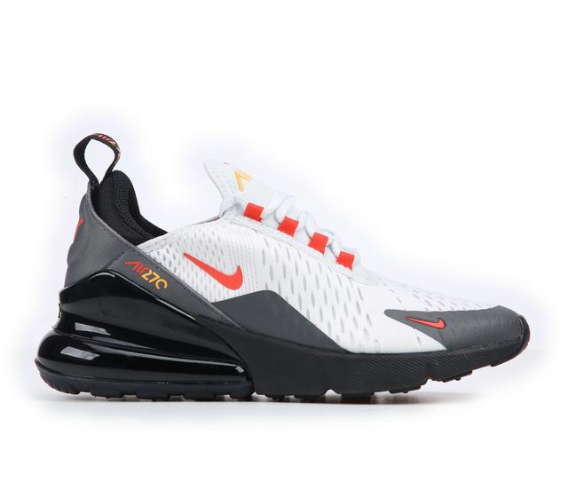 Kids' Nike Air Max 270 Running Shoes in Wht/Picante/Blk color