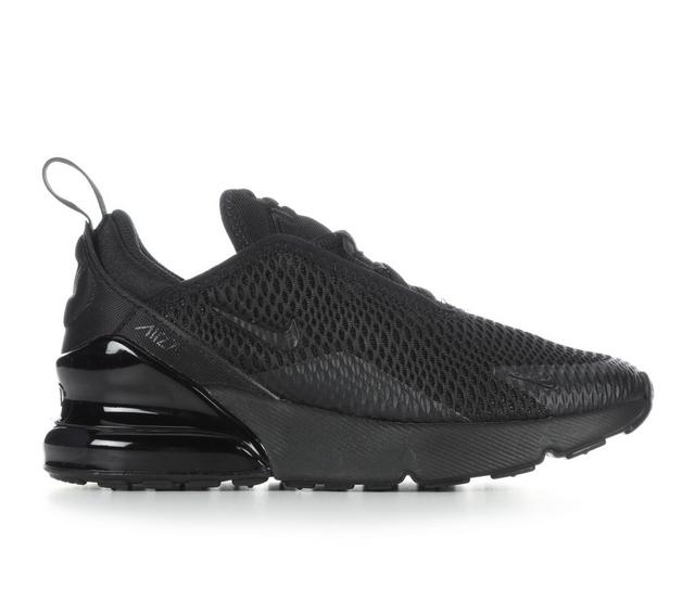 Kids' Nike Little Kid Air Max 270 Running Shoes in Black/Black color