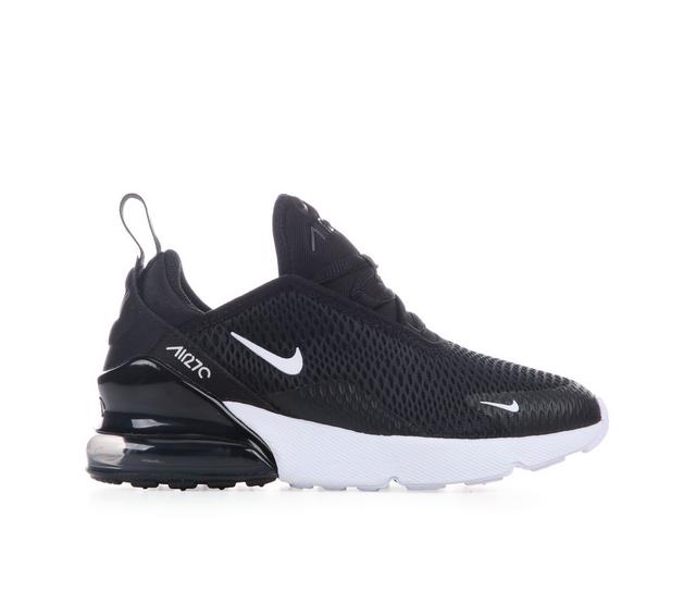 Kids' Nike Little Kid Air Max 270 Running Shoes in Black/White color