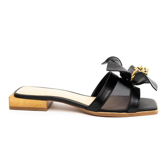 Women's Ashley Kahen Blossom Dress Sandals in Black color