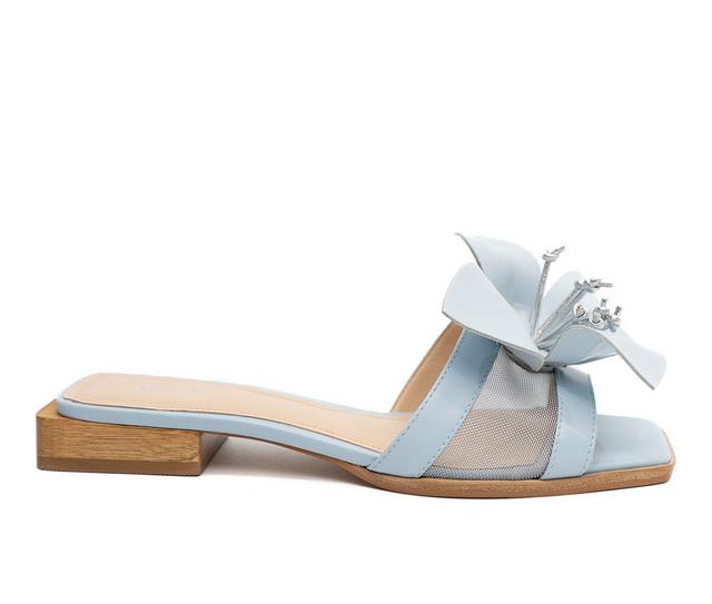 Women's Ashley Kahen Blossom Dress Sandals in Blue color