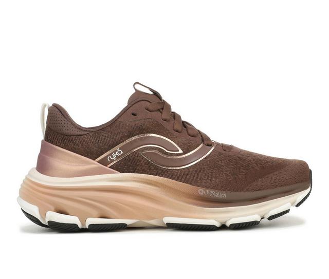 Women's Ryka Dedicate Xtra Lx Sneakers in Fudge Brown color