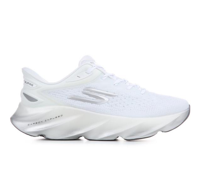 Men's Skechers 246215 Aero Burst Running Shoes in White/Silver color