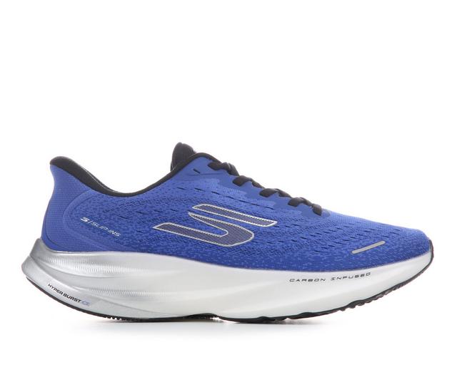 Men's Skechers 246205 Aero Spark Running Shoes in Blu/Blk/Wht color