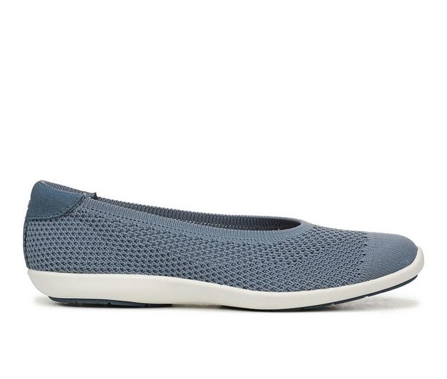Women's Ryka Clever Ballet Flats in Stone Blue color