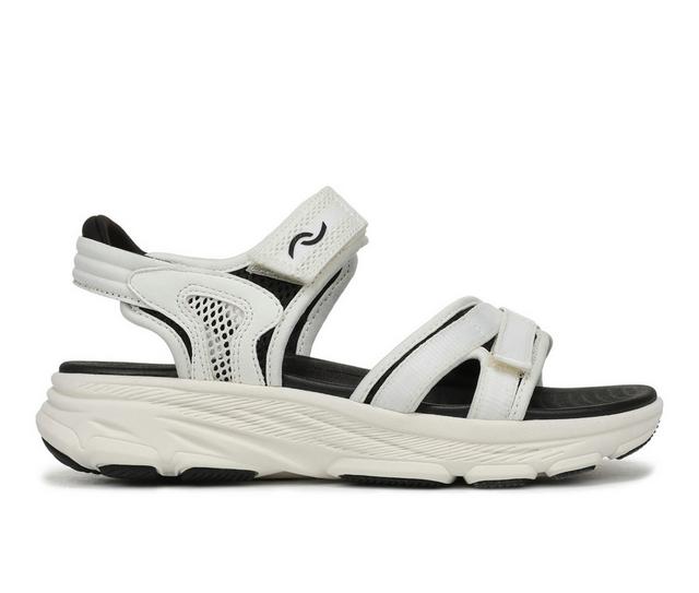 Women's Ryka Devotion Max Sandal Sandals in Egret Black color