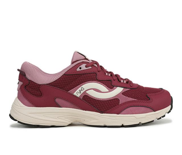 Women's Ryka Skyscrape Walking Shoes in Berry Red color