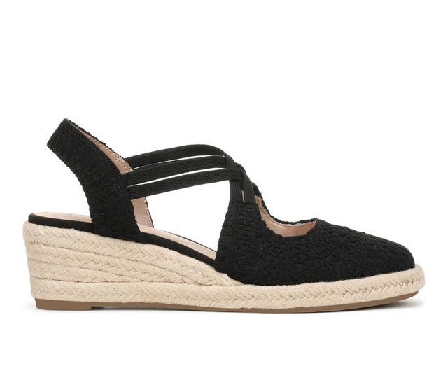 Women's LifeStride Paitence Espadrille Sandals in Black color