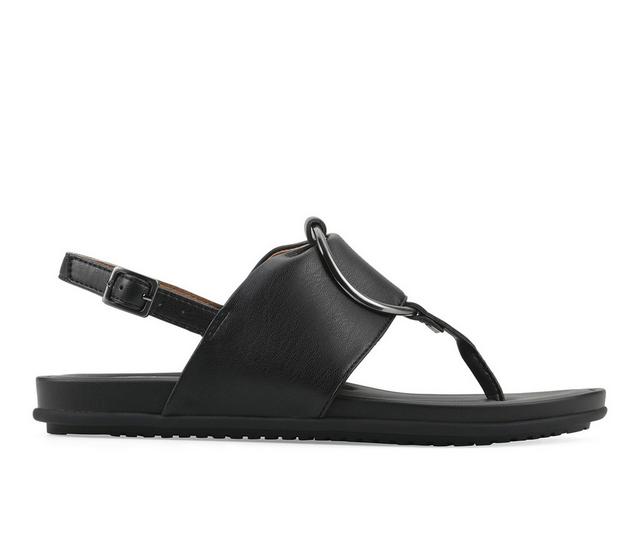 Women's White Mountain Alicom Sandals in Black/Black color