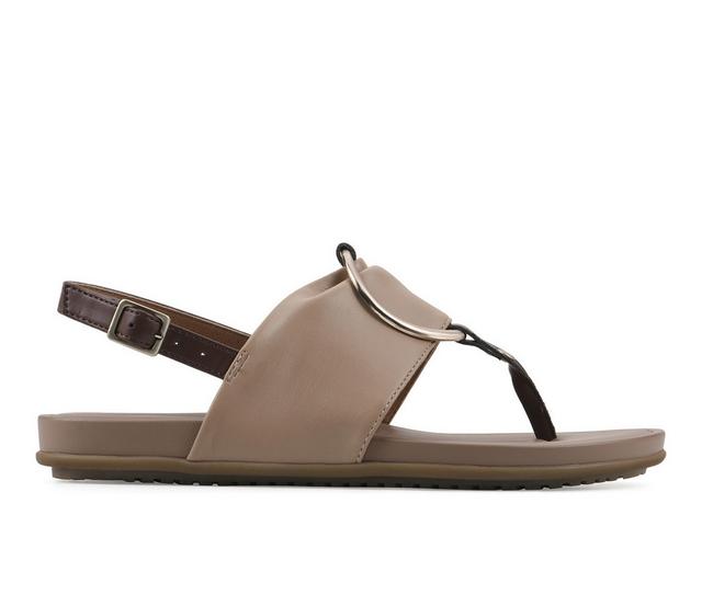 Women's White Mountain Alicom Sandals in Tan/Brown color