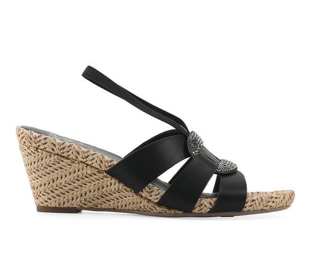 Women's White Mountain Atavi Wedges in Black color