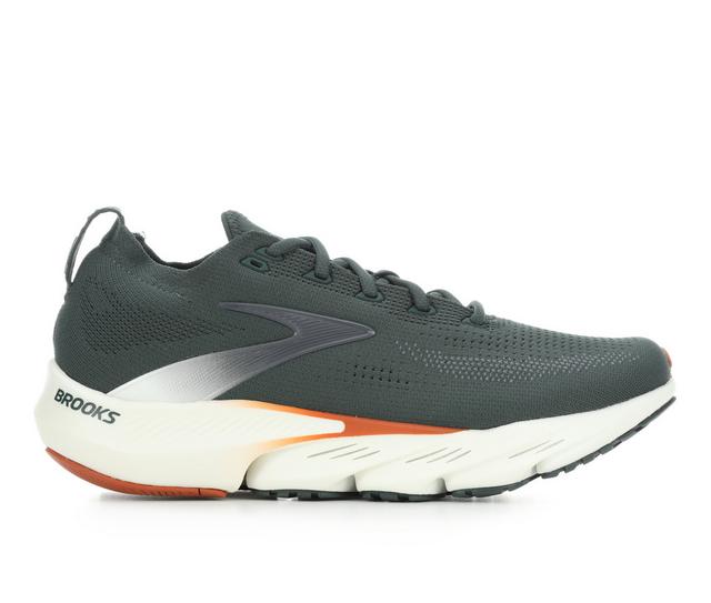 Men's Brooks Glycerin Flex Running Shoes in Grn/Gry/Brwn color