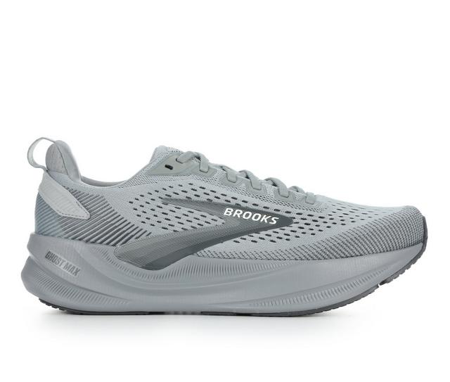 Men's Brooks Ghost Max 4 Running Shoes in Grey/Grey W color