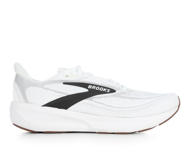Men's Brooks Revel 9 Mens Running Shoes in White/Grey/Blck color