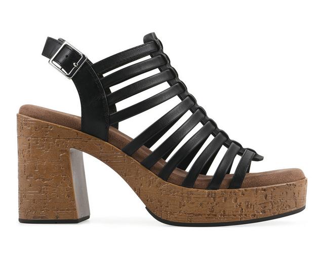 Women's White Mountain Barbea Wedges in Black color