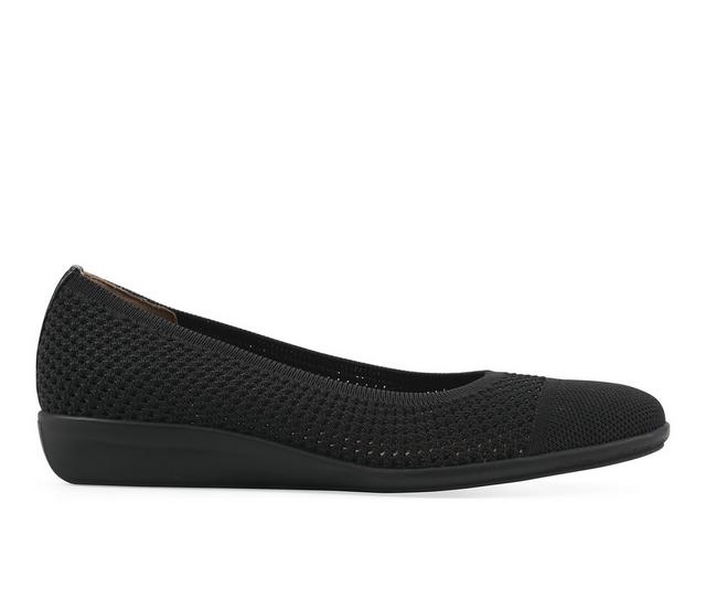 Women's White Mountain Florian Flats in Black color