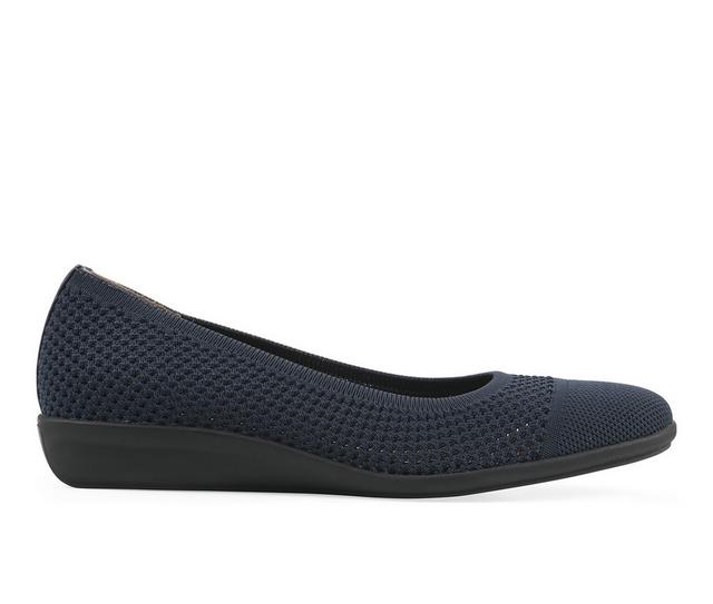 Women's White Mountain Florian Flats in Navy color